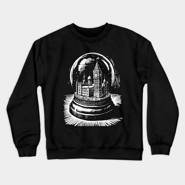 Big Ben London in a snow globe Crewneck Sweatshirt by Khrystyna27